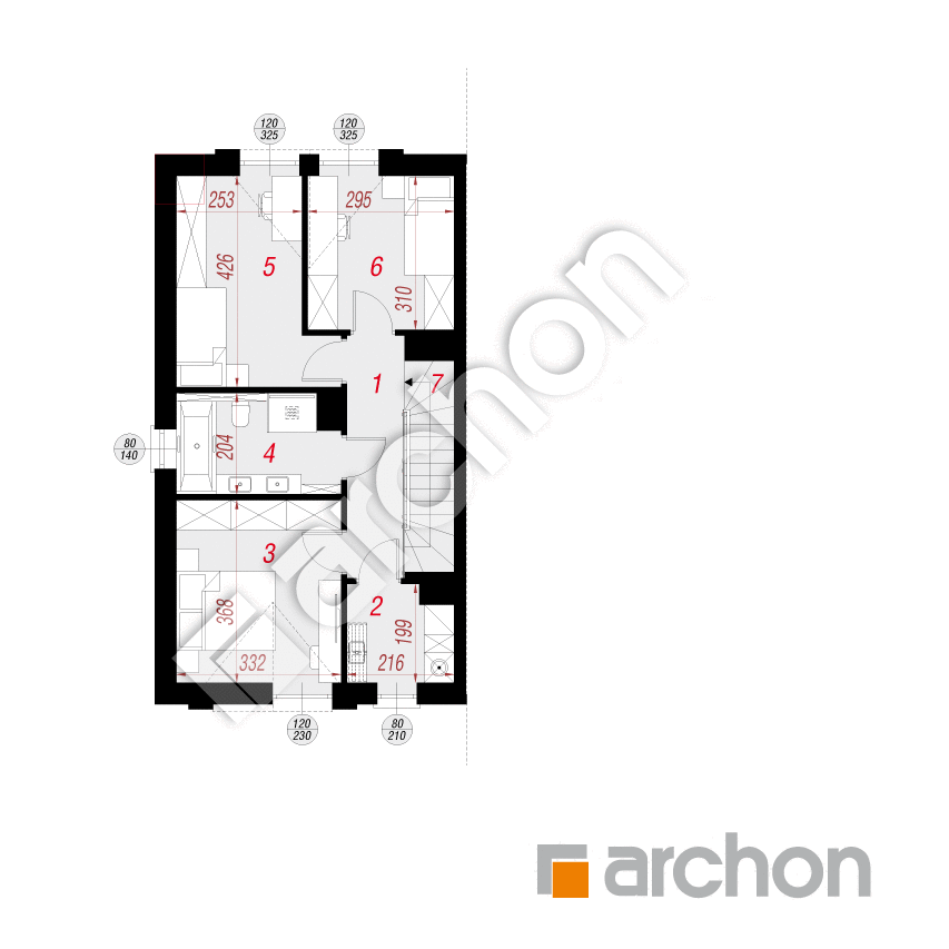 gotowy projekt Dom w riveach 29 (GB) rzut poddasza