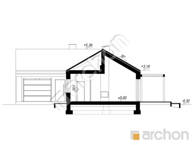 gotowy projekt Dom w rarytasach 3 (GE) przekroj budynku