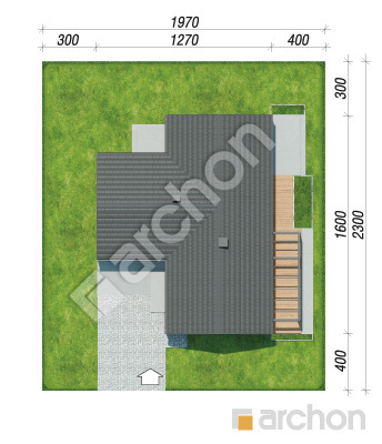 gotowy projekt Dom w rarytasach 3 (GE) sytuacja