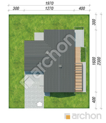 gotowy projekt Dom w rarytasach 3 (GE) sytuacja