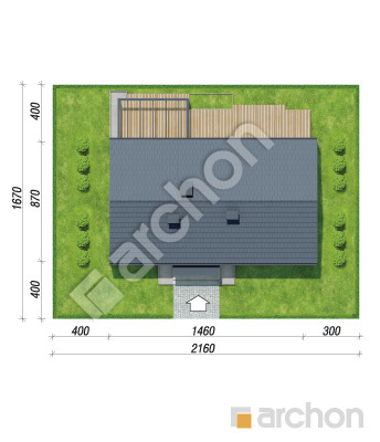 gotowy projekt Dom w kruszczykach 19 (A) sytuacja