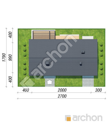 gotowy projekt Dom w skalnicach 4 (G) sytuacja