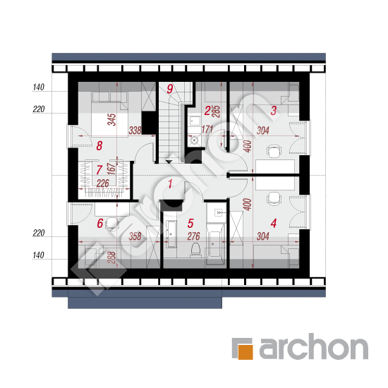 gotowy projekt Dom w borówkach 5 rzut poddasza