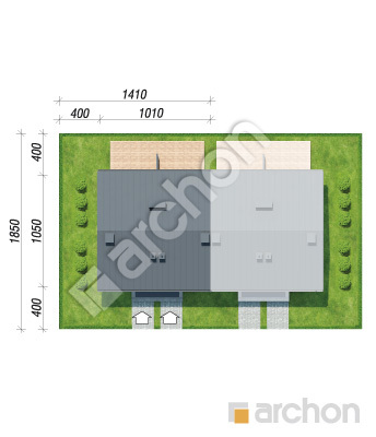 gotowy projekt Dom w riveach 4 (R2B) sytuacja