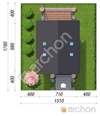 gotowy projekt Dom w grafsztynkach (E) OZE sytuacja