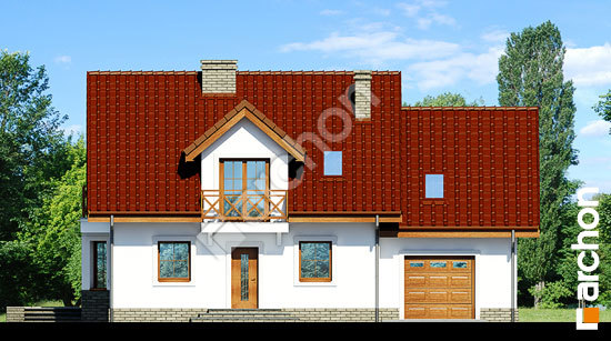 Elewacja frontowa projekt dom w rododendronach 19 f449416fd1a3268e3971f75de62d7ce9  264