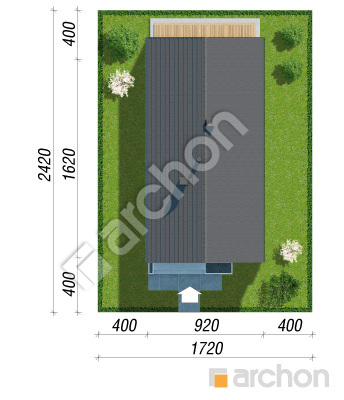 gotowy projekt Dom w czosnkach 2 (E) sytuacja