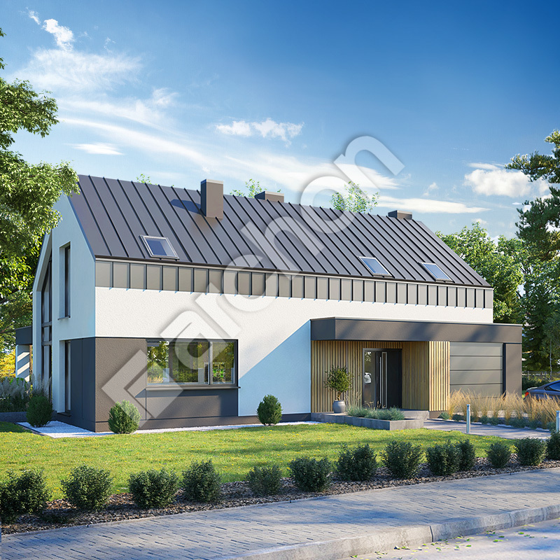 gotowy projekt Dom w kellerisach widok 2