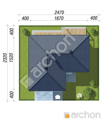 gotowy projekt Dom pod jarząbem 28 (G2E) sytuacja