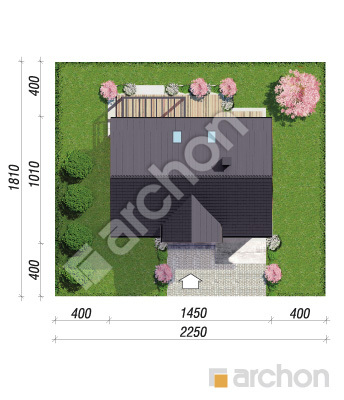 gotowy projekt Dom w balsamowcach 21 (GE) sytuacja