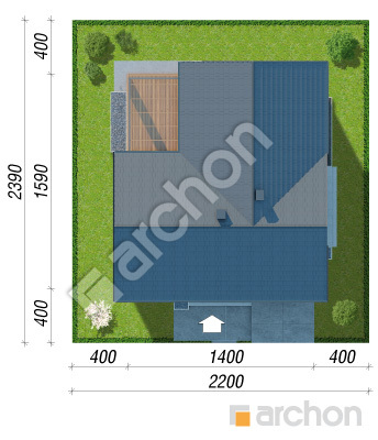gotowy projekt Dom w roselinach 2 (GE) sytuacja