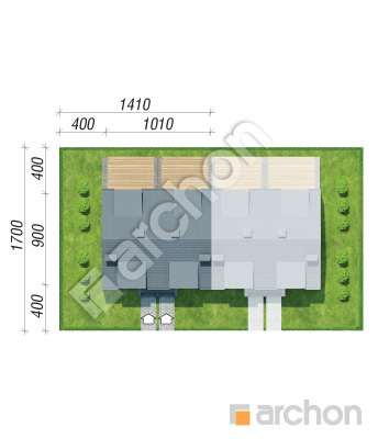 gotowy projekt Dom w bylicach 4 (R2B) sytuacja