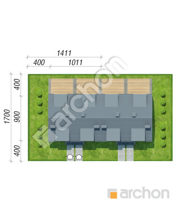 gotowy projekt Dom w bylicach 4 (R2B) sytuacja