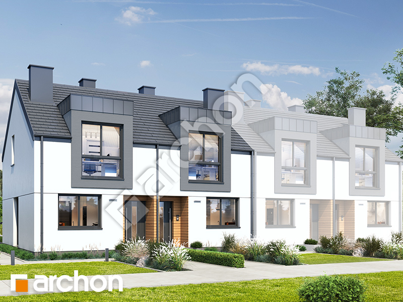 gotowy projekt Dom w bylicach 4 (R2B) widok 1