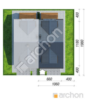 gotowy projekt Dom pod miłorzębem 6 (GB) sytuacja