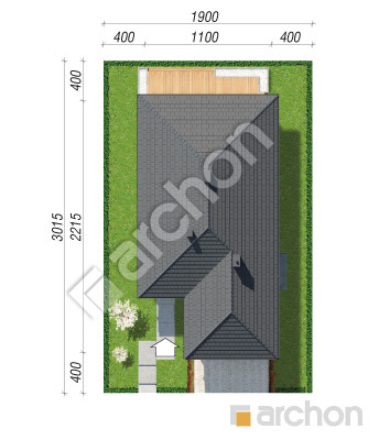 gotowy projekt Dom w modrzewnicy 7 (G2) sytuacja