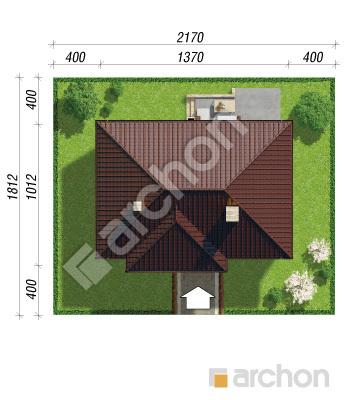 gotowy projekt Dom we wrzosach 2 (M) sytuacja