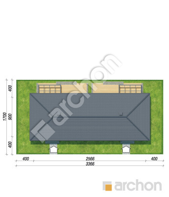 gotowy projekt Dom w kruszczykach 14 (R2E) OZE sytuacja