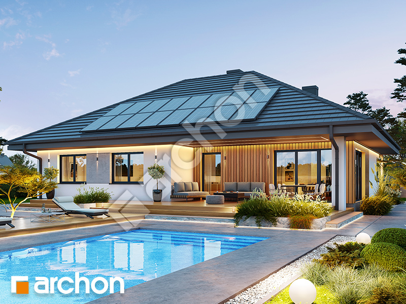 gotowy projekt Dom w alwach 3 (E) OZE widok 2