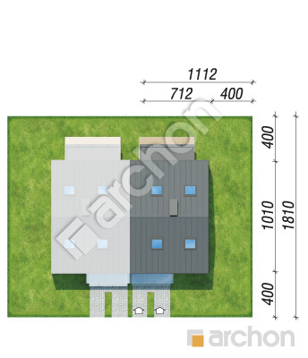 gotowy projekt Dom w bratkach 21 (R2B) sytuacja