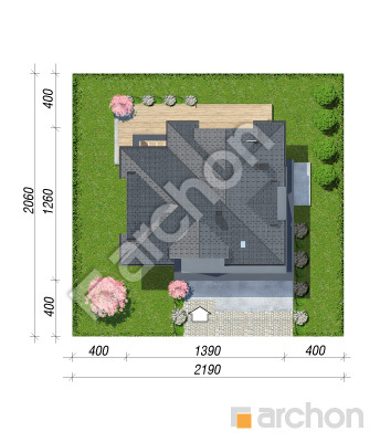 gotowy projekt Willa Miranda 19 (G2E) sytuacja