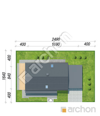 gotowy projekt Dom w szyszkowcach 8 (G) sytuacja