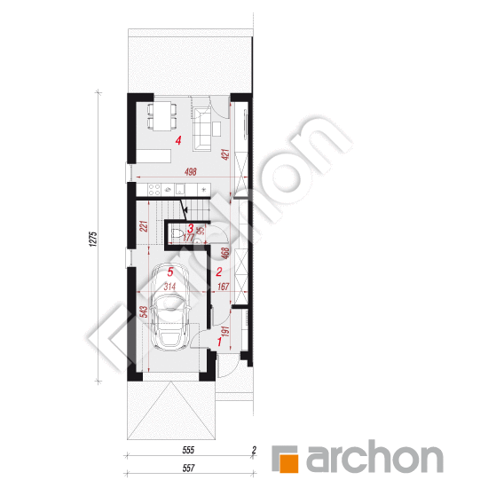 gotowy projekt Dom w ribesach (GB) rzut parteru