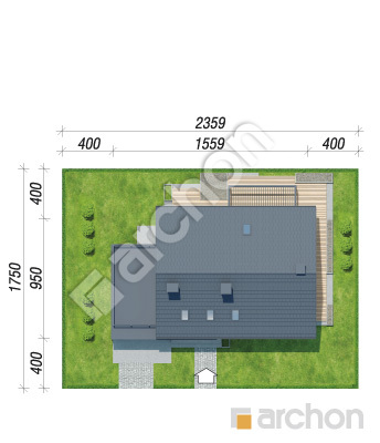 gotowy projekt Dom w siódmaczkach (G) sytuacja