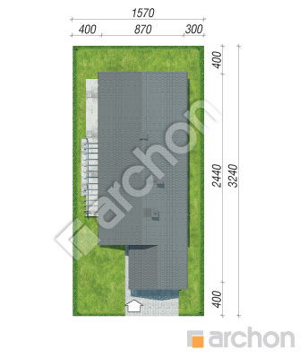 gotowy projekt Dom w brodiach 2 sytuacja