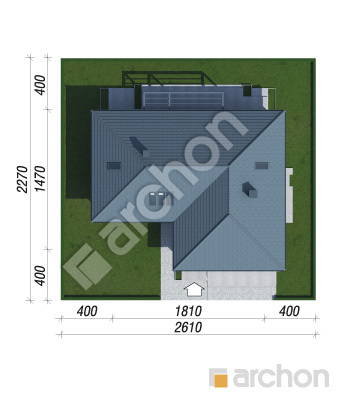 gotowy projekt Dom w kotewkach 7 (G2E) sytuacja