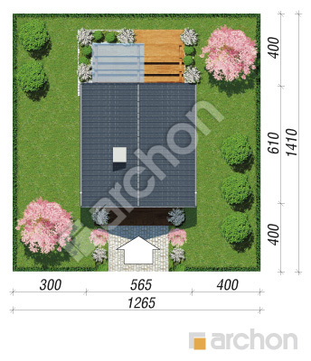 gotowy projekt Domek letniskowy w krokusach 2 sytuacja
