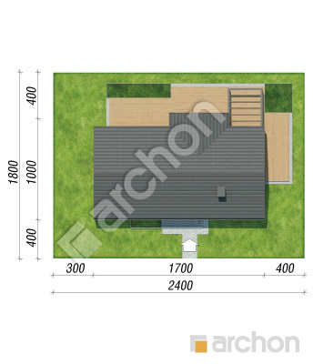 gotowy projekt Dom w sadźcach 2 (E) sytuacja