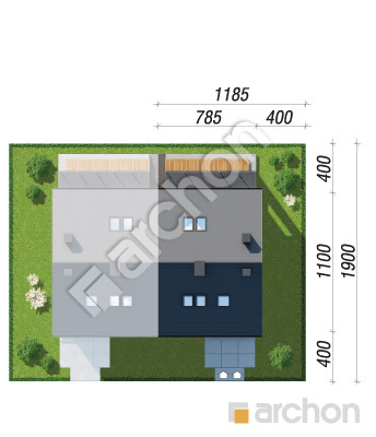 gotowy projekt Dom w bratkach 24 (R2B) sytuacja