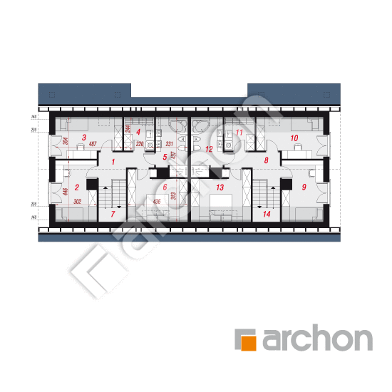 gotowy projekt Dom w malinówkach (R2) rzut poddasza