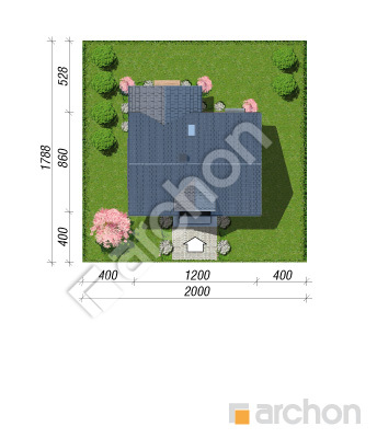 gotowy projekt Dom w lucernie 11 (E) OZE sytuacja