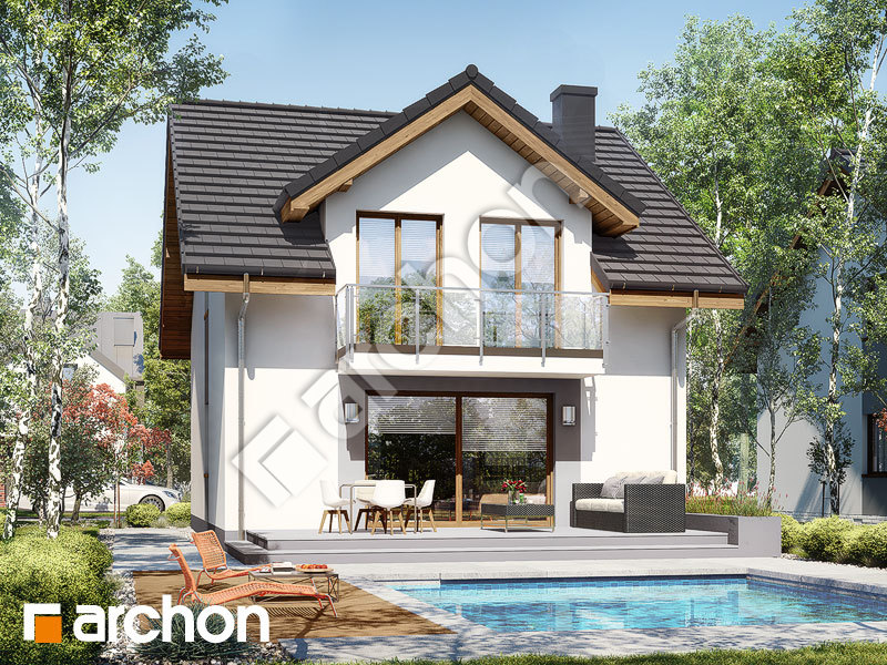 gotowy projekt Dom w klematisach 21 widok 2