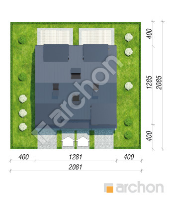 gotowy projekt Dom pod miłorzębem 7 (GR2N) sytuacja