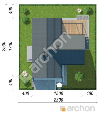gotowy projekt Dom w bakopach 3 (G2E) sytuacja