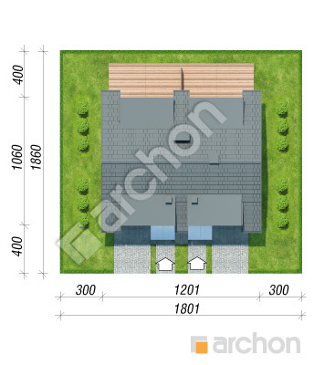 gotowy projekt Dom w riveach 16 (GR2) sytuacja