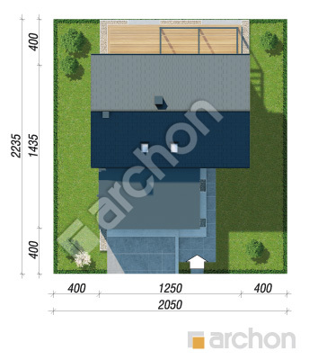 gotowy projekt Dom w miskantach 3 (G2E) sytuacja