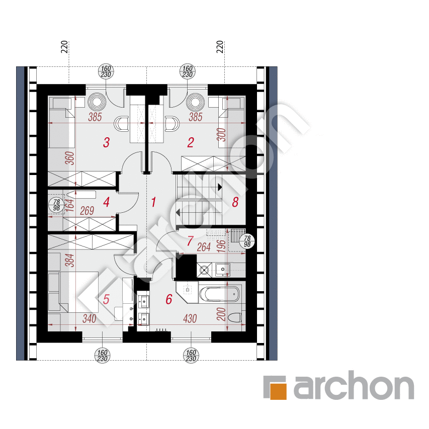 gotowy projekt Dom w rododendronach 31 rzut poddasza