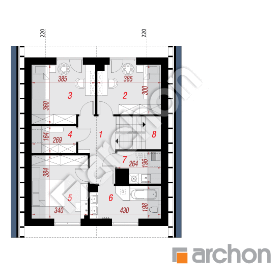 gotowy projekt Dom w rododendronach 31 rzut poddasza