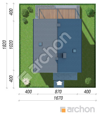 gotowy projekt Dom w rododendronach 31 sytuacja