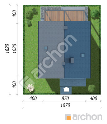 gotowy projekt Dom w rododendronach 31 sytuacja
