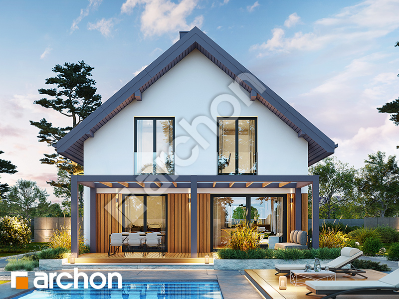 gotowy projekt Dom w rododendronach 31 widok 2