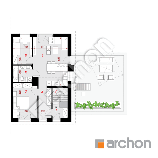 gotowy projekt Dom w bratkach 4 (R2B) rzut poddasza