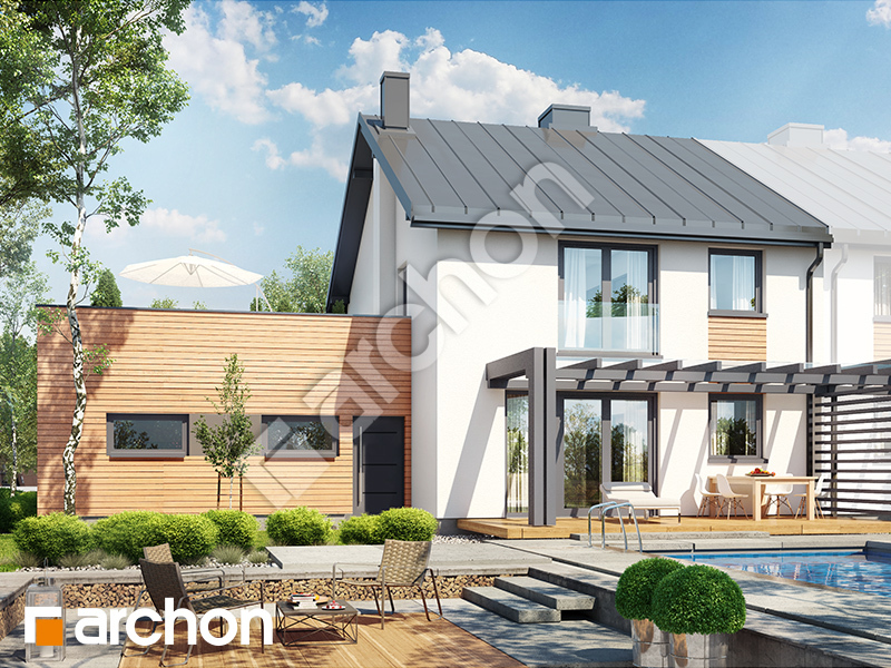 gotowy projekt Dom w bratkach 4 (R2B) widok 2