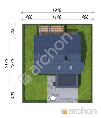 gotowy projekt Dom w kaldezjach 3 (GE) sytuacja