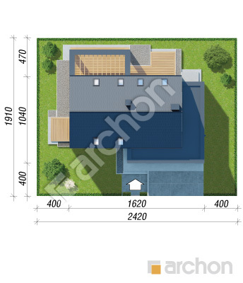 gotowy projekt Dom w afaskach 3 (G2E) sytuacja