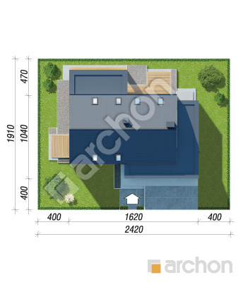 gotowy projekt Dom w afaskach 3 (G2E) sytuacja